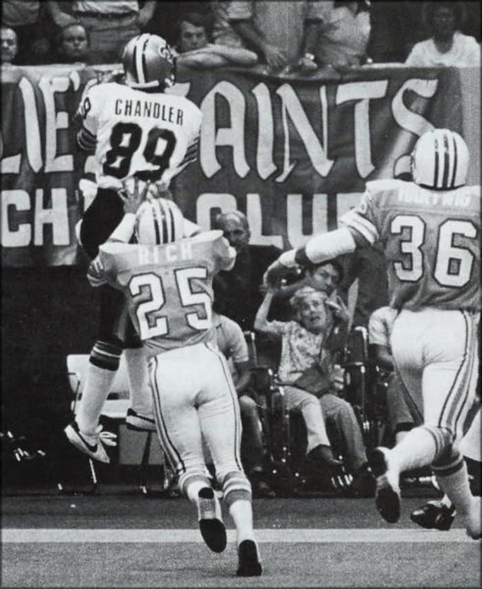 Former Saints WR Wes Chandler (89). Credit: nosaintshistory.com